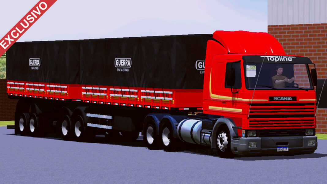 Skin Scania H Frontal Vermelha No Bitrem EXCLUSIVO Skins Games Truck