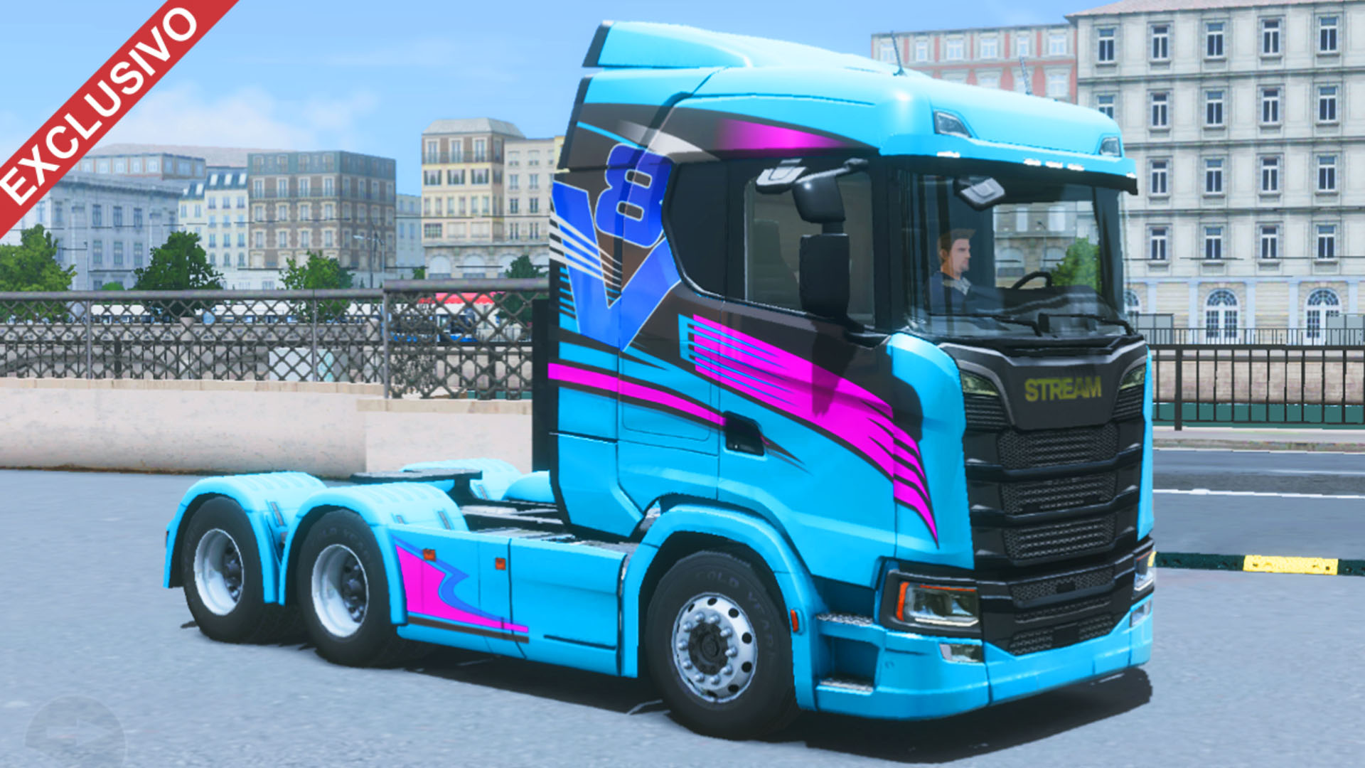 Skin Scania Grafite V Edition Rosa E Azul Truckers Of Europe Exclusivo Skins Games Truck